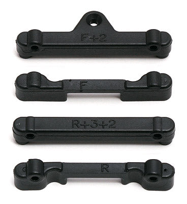Team Associated Front & Rear Arm Mounts, F, F+2, +2 deg. kickup, std