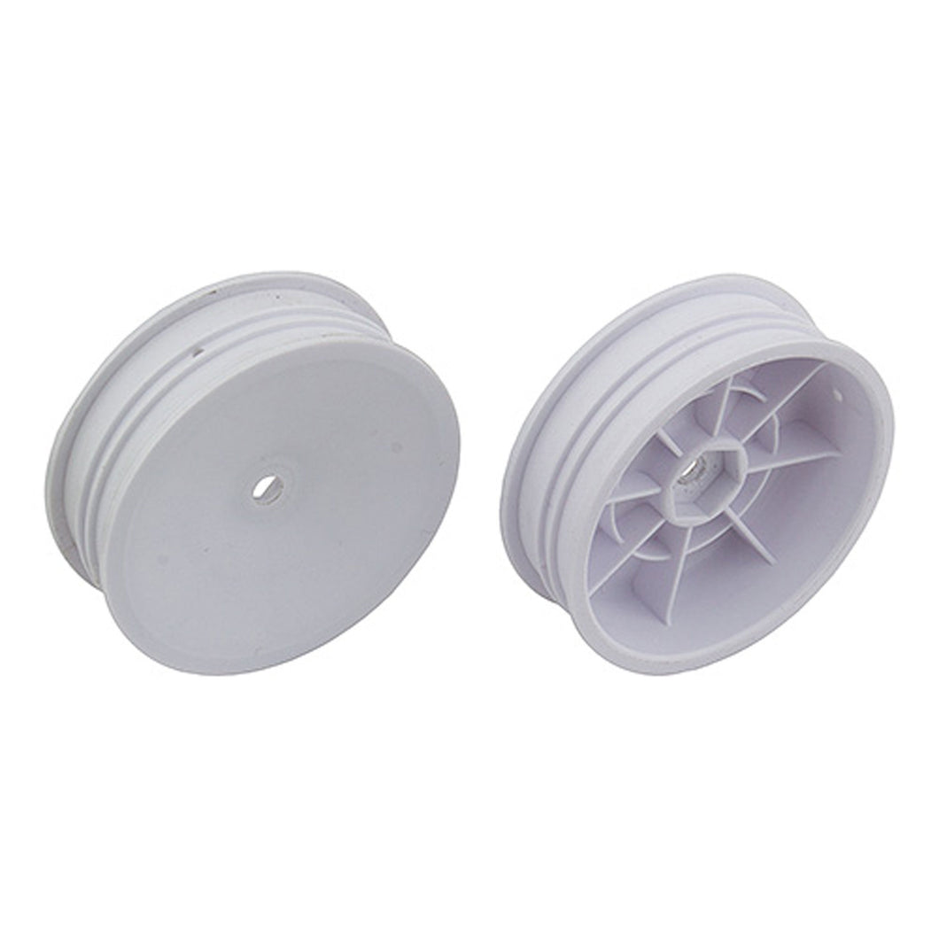 Associated 1/10 12mm Hex 2.2 Slim Front Buggy Wheels (2), White: B6