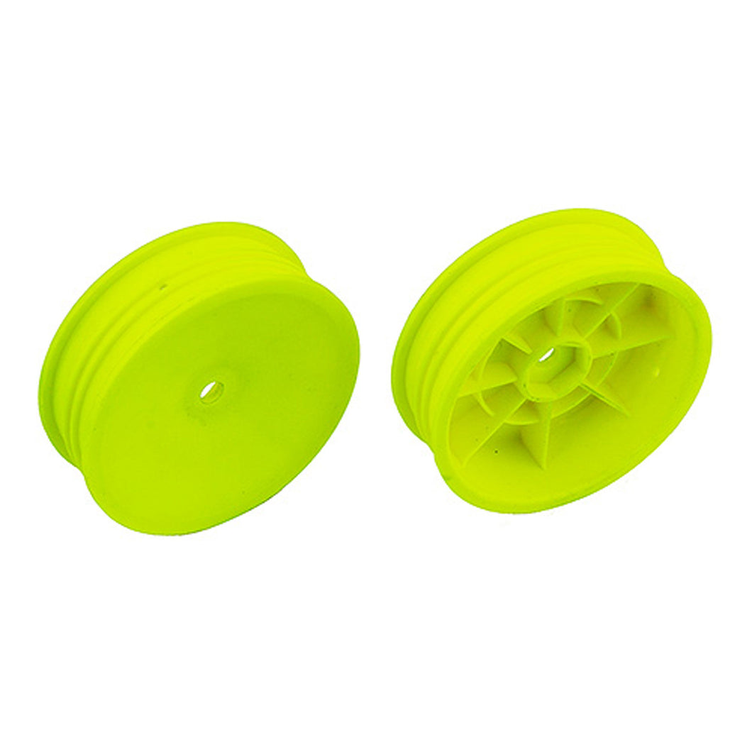Associated 12mm Hex 2.2 Slim Front Buggy Wheels (2), Yellow: B6