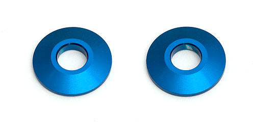 Team Associated Rear Axle Wheel Spacers, blue aluminum