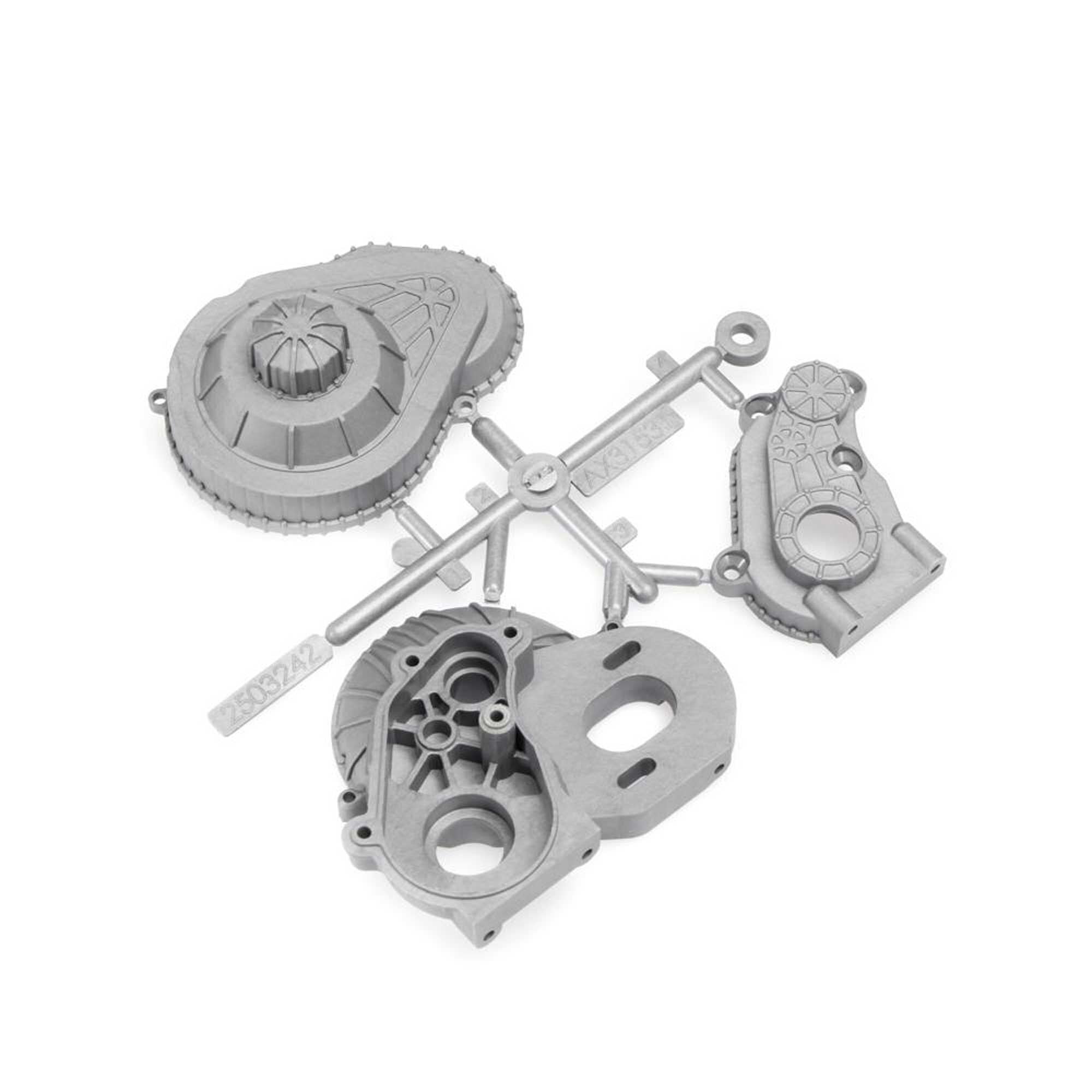 Axial LCX Transmission Case Silver