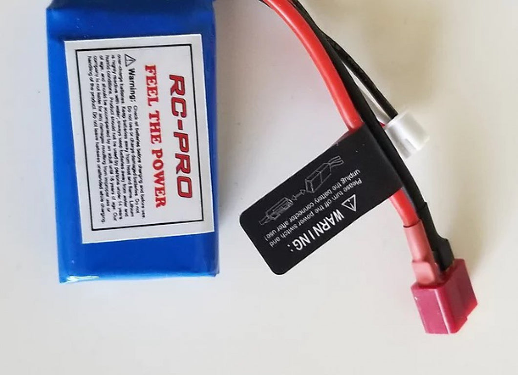 RC-PRO 7.4V 1200mAh Lipo – With Deans (For Desrush, Thrasher, Little Monster)