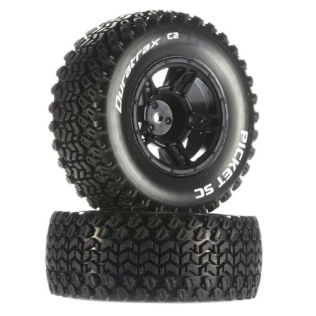 Duratrax Picket SC C2 Mounted Tires: Traxxas Slash Front (2)