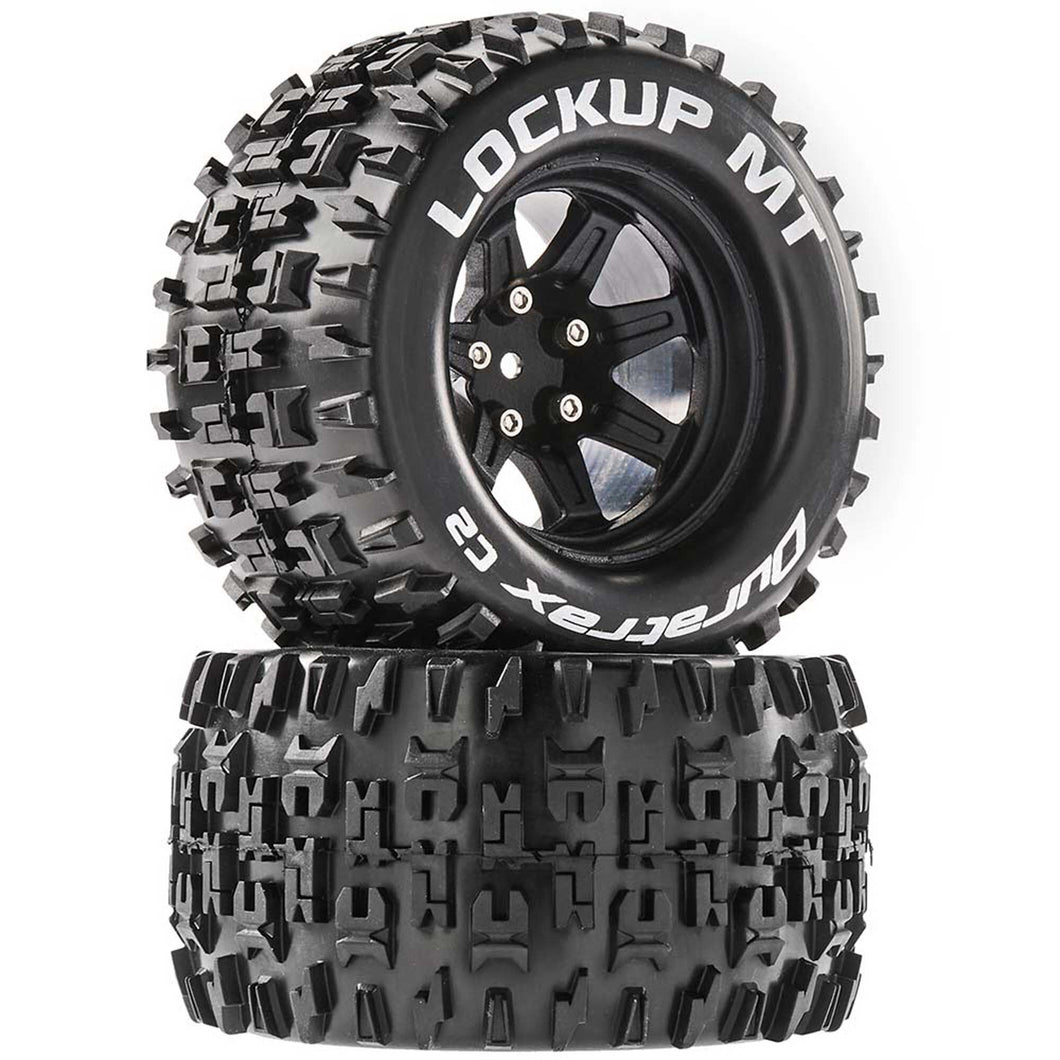 Duratrax Lockup MT 2.8 Mounted Tires, Black 14mm Hex (2)