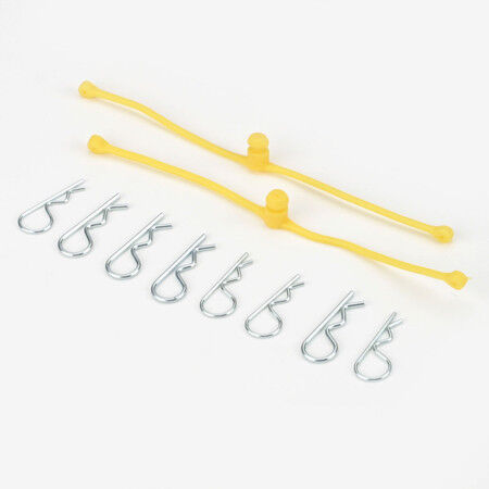 Dubro Body Klip Retainers, Yellow (2)