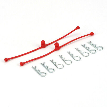 Dubro Body Klip Retainers, Red (2)