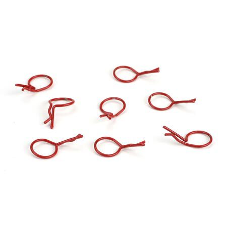 Dynamite Bent Body Clips Red (8)