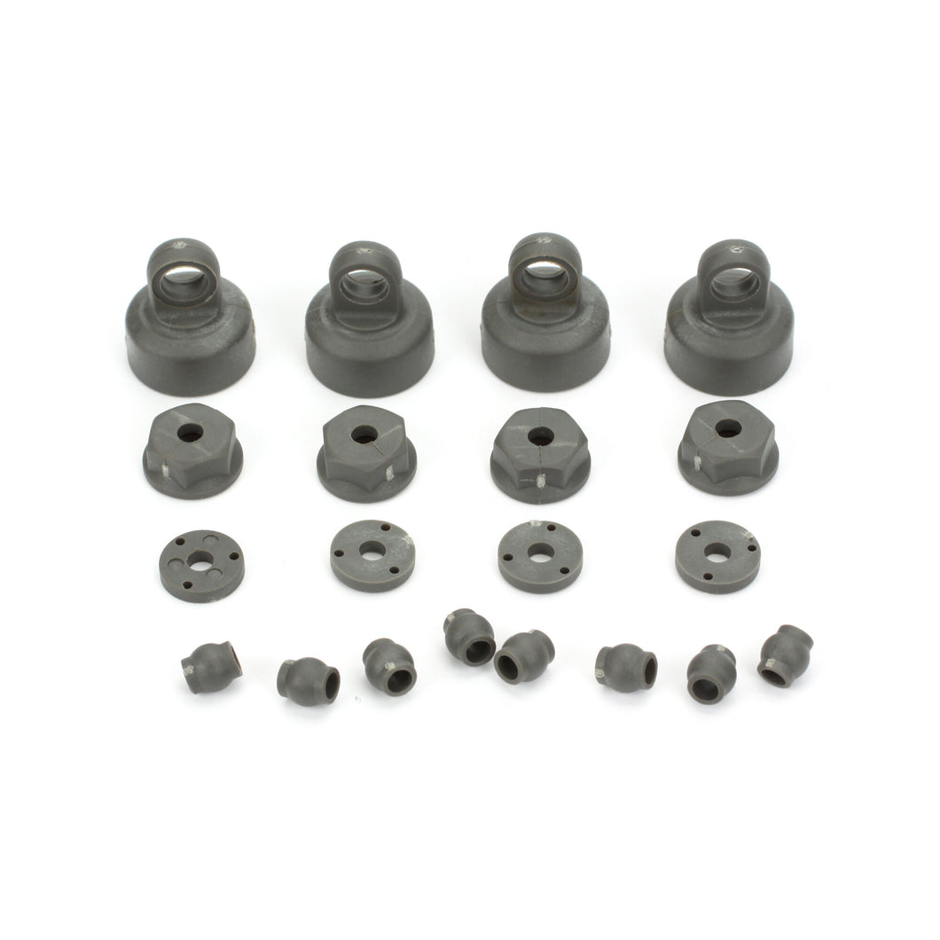 ECX Shock Cap, Piston, Pivot Ball Set: All ECX 1/10 2WD