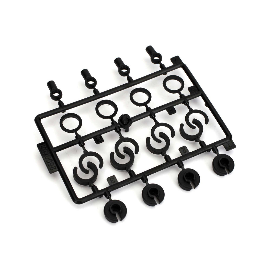 ECX Shock End, Spring Cup, Spring Clip Set: All ECX 1/10 2WD