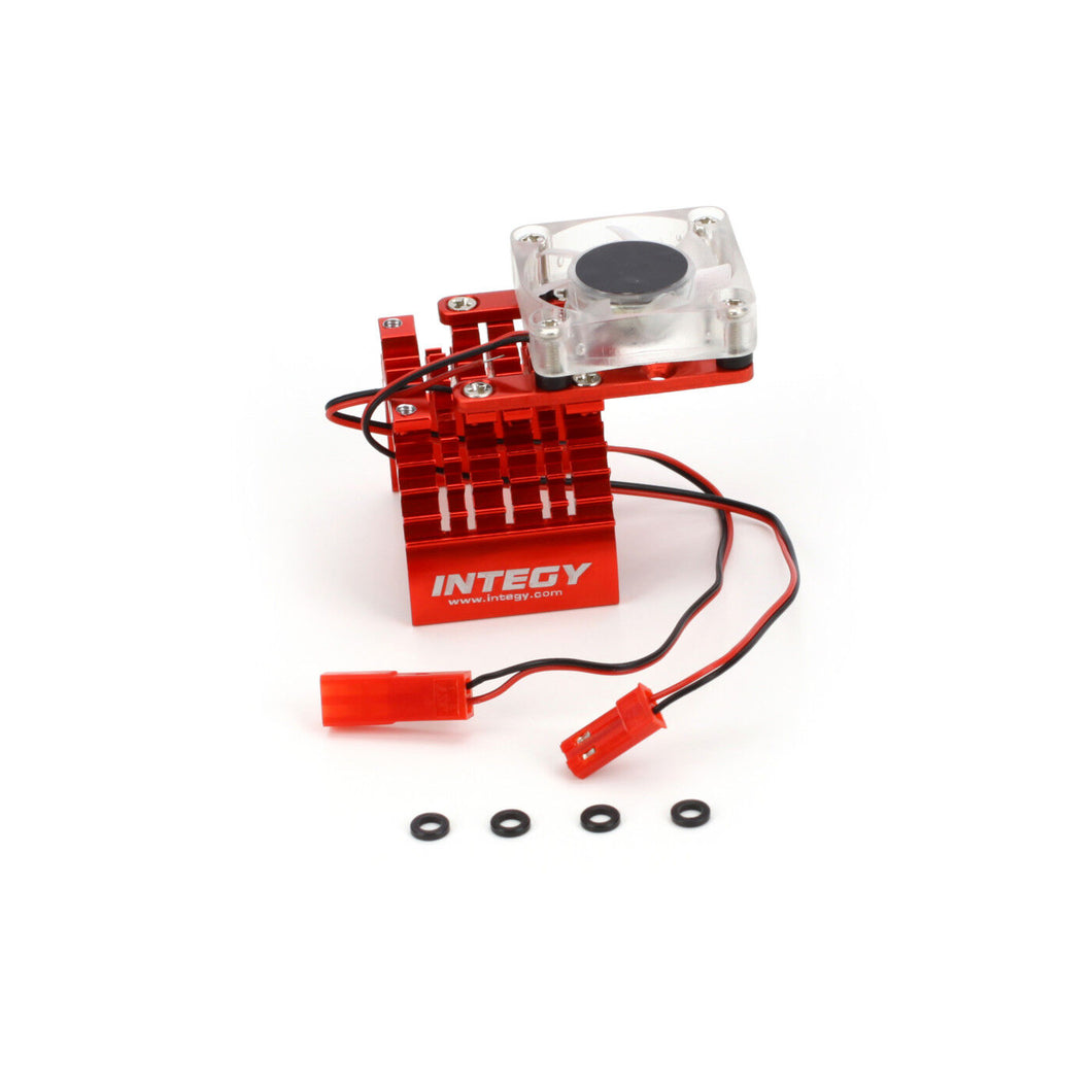 Integy Motor Heatsink and Cooling Fan, Red