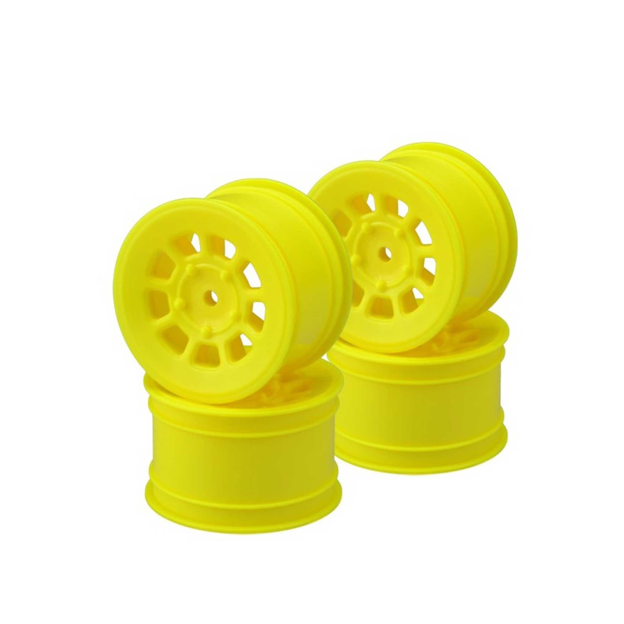 JConcepts 9-Shot 2.2" Rear Buggy Wheel, Yellow (4)