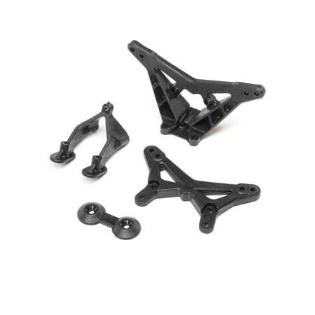 Losi FR/RR Shock Tower Wing Stay: Mini-B