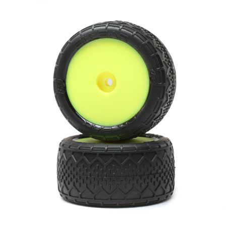 Losi BK Bar RR Mounted Yellow (2): Mini-B