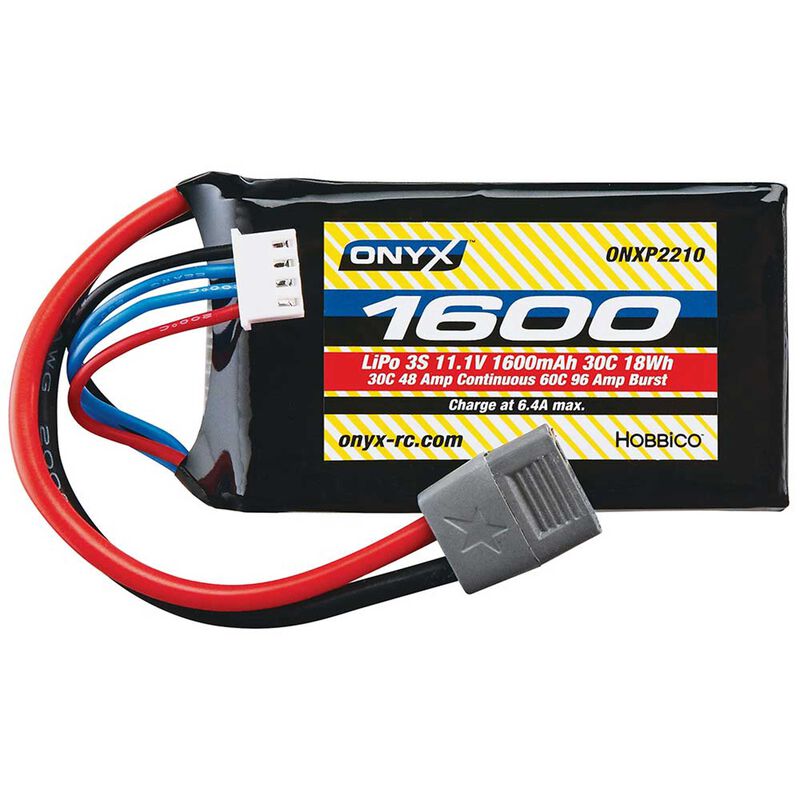 Onyx 11.1V 1600mAh 3S 30C LiPo: Star Plug