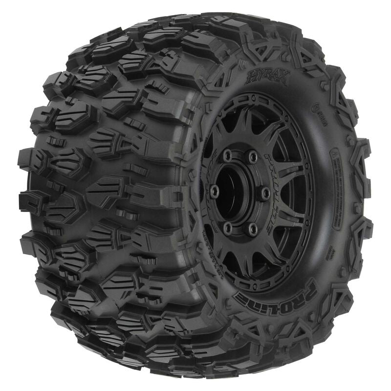 Pro-Line Hyrax 2.8" Pre-Mounted Tires w/Raid Rear Wheels (2) (Black) (M2) w/Removable 12mm Hex
