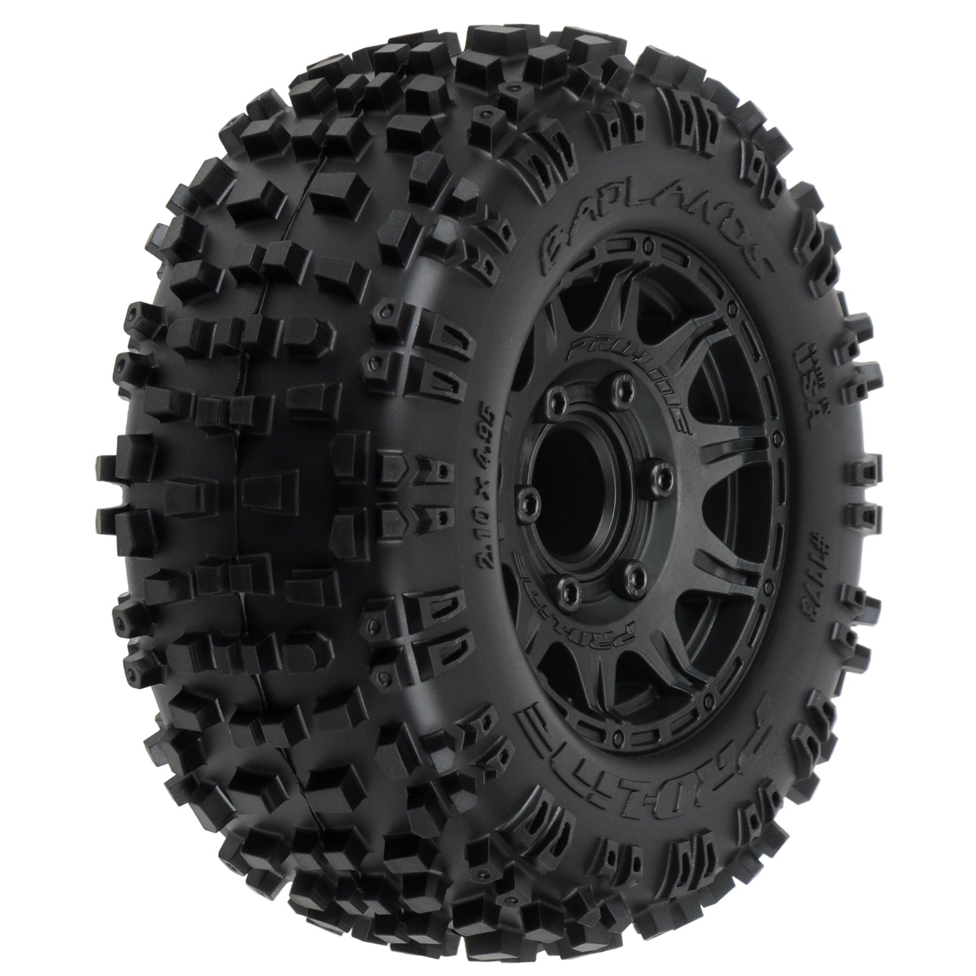 Pro-Line 1/10 Badlands Front/Rear 2.8" MT Tires Mounted 12mm Blk Raid (2)