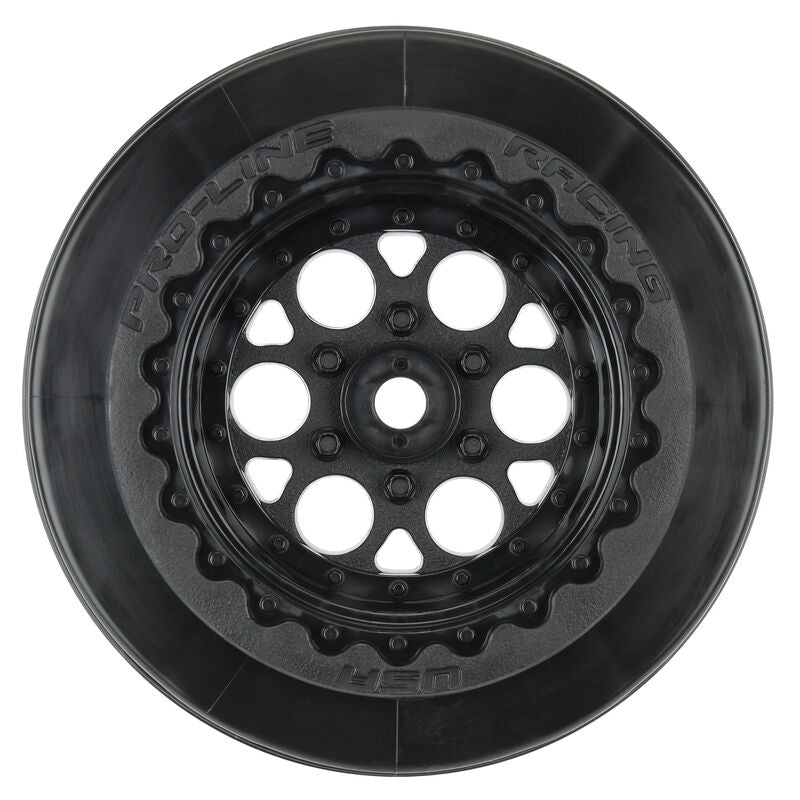 Pro-Line 1/10 Showtime+ Wide Rear 2.2"/3.0" 12mm Drag Wheels (2) Black