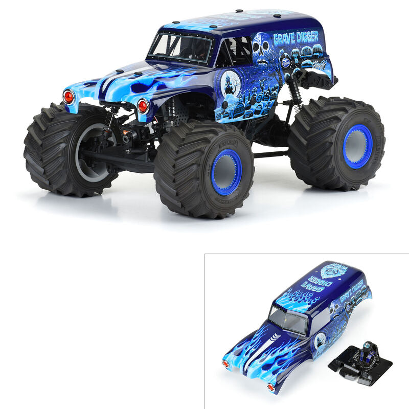 Pro-Line 1/10 Grave Digger Ice (Blue) Painted Body Set: LMT