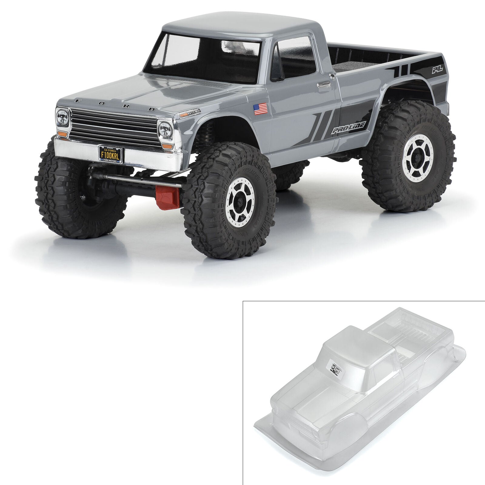 Proline 1/10 1967 Ford F-100 Clear Body 12.3" (313mm) Wheelbase Crawlers