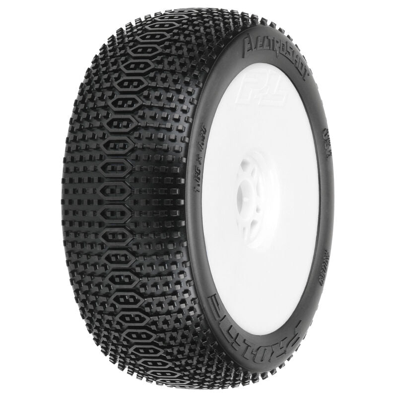 Pro-Line 1/8 ElectroShot X2, Medium Tires, Mounted White Wheel: Buggy (2)