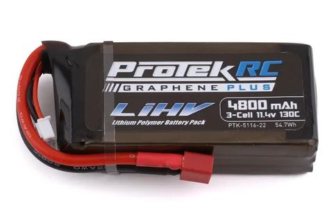 ProTek RC 3S 130C Low IR Si-Graphene + HV Shorty LiPo Battery (11.4V/4800mAh) Crawler Pack w/T-Style Plug