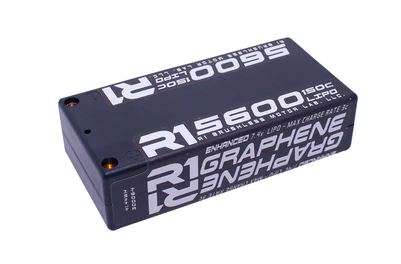 R1wurks 5600mah 150C 7.4V 2S LIPO Graphene Shorty Battery 030006-4