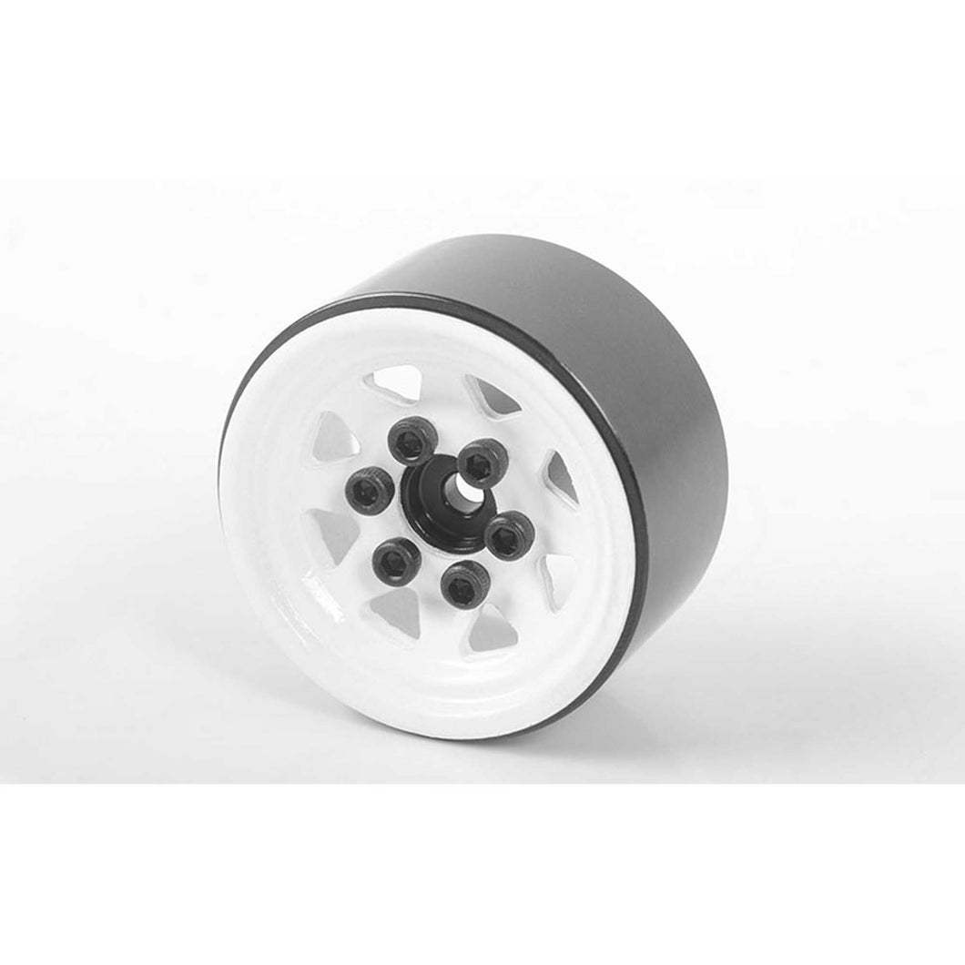 RC4WD Stamped Steel 1.0'' Stock Beadlock Wheels (White)