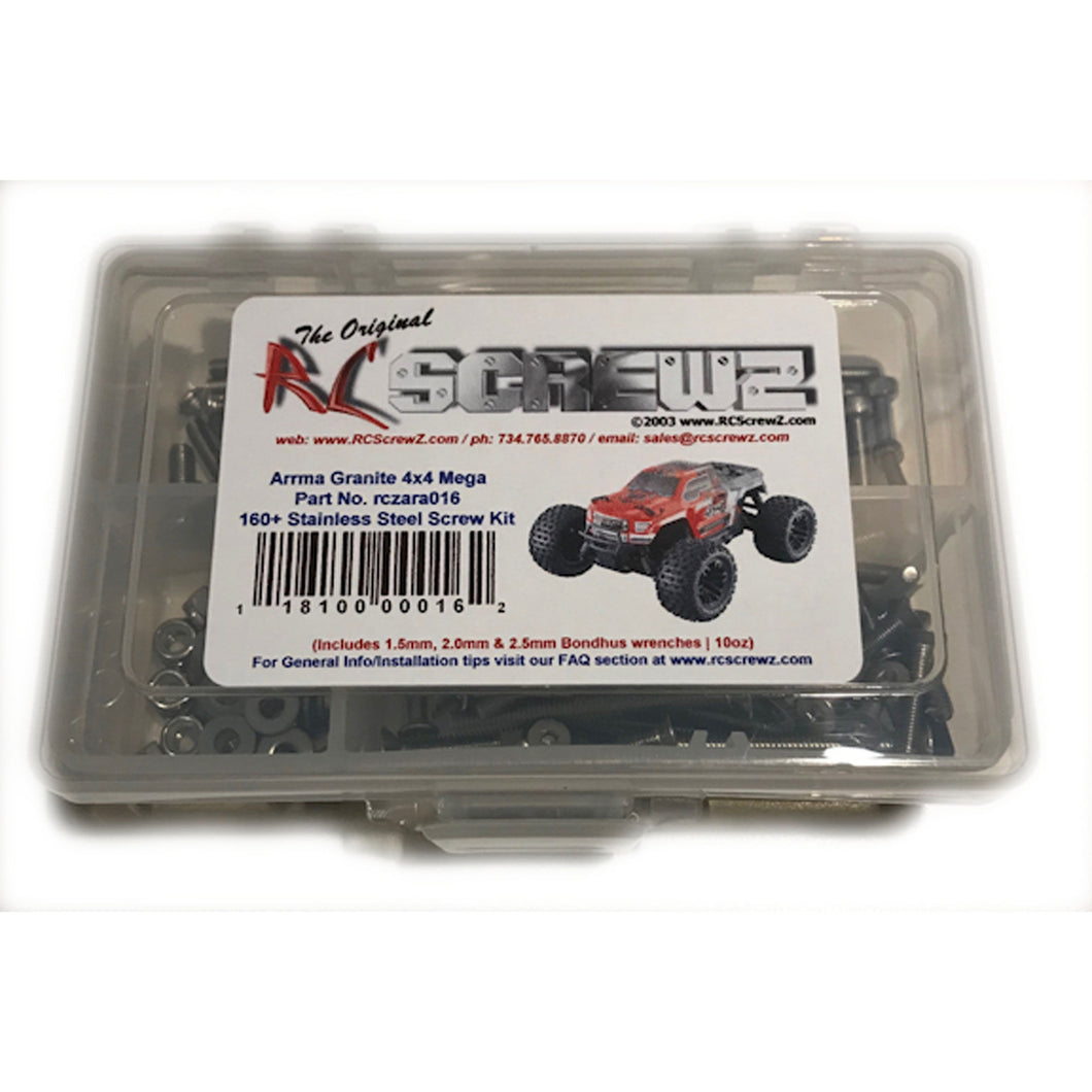 RC Screwz Stainless Steel Screw Set: ARRMA GRANITE 4x4 Mega