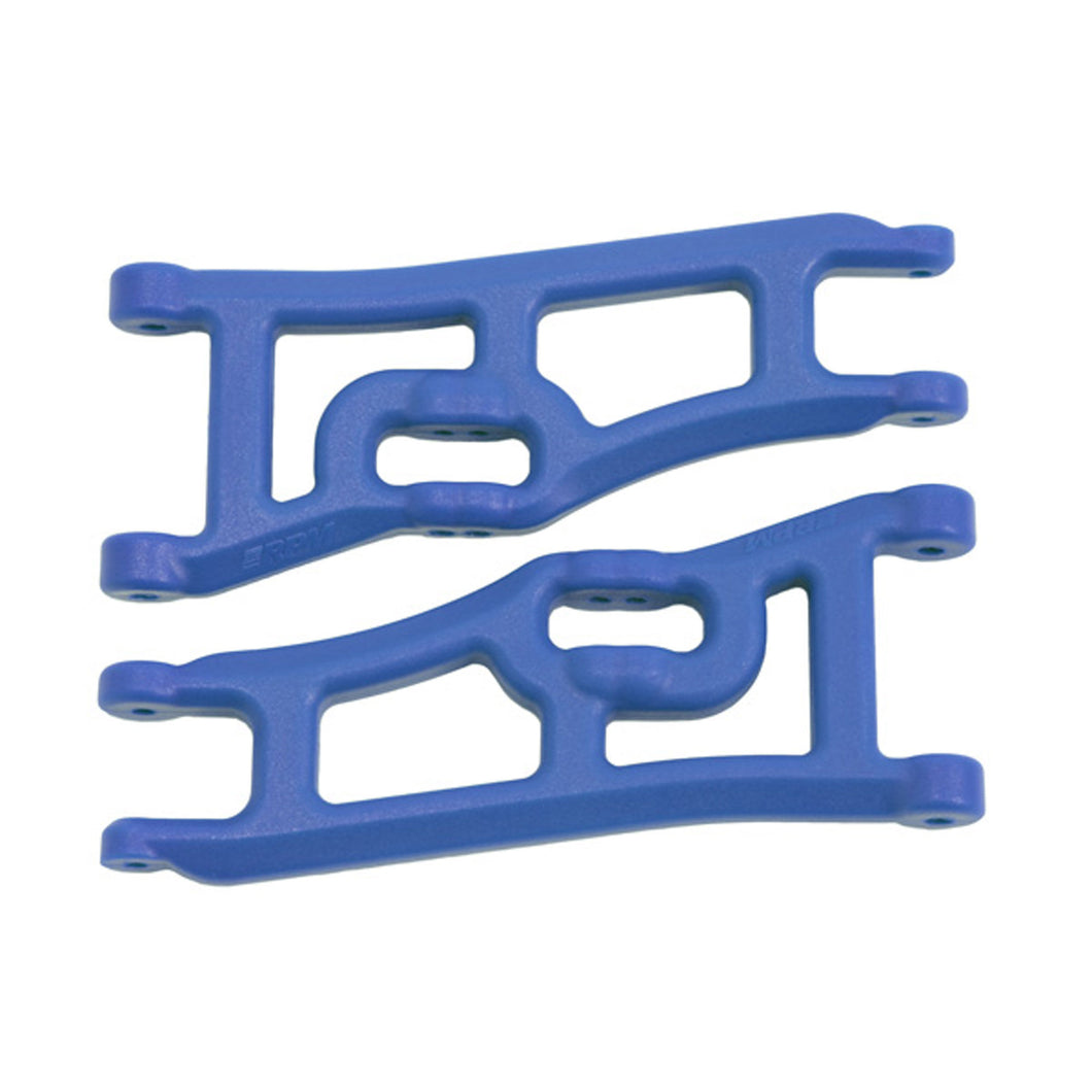 RPM Wide Front A-Arms, Blue: Rustler, Stampede 2WD