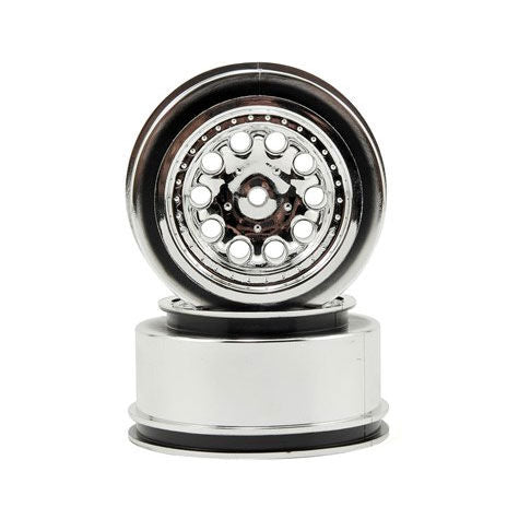 RPM 1/10 Revolver Front/Rear 2.2/3.0 Wheels, 12mm Hex, Chrome (2): Slash 4x4