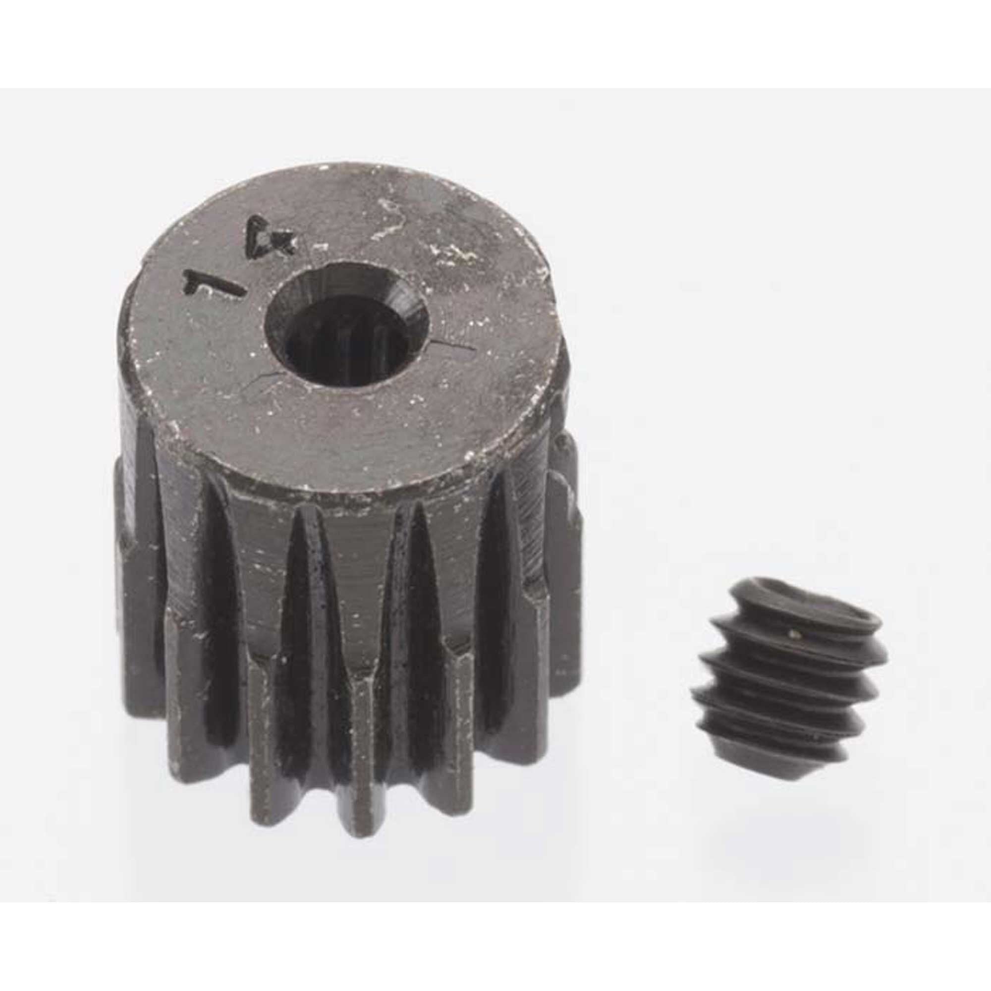 Robinson Racing 0.5 Module Hard Blackened Steel Mini Pinion 2mm, 14T