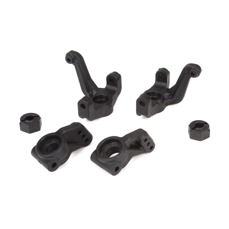 TLR Front Spindle & Rear Hub Set: 22-4