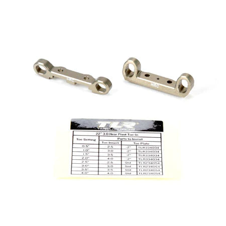 TLR Rear Pivot Block Set HRC Aluminum 22 3.0