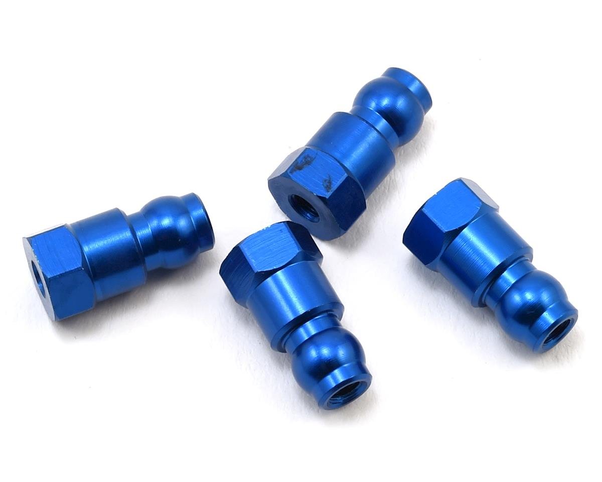 Team Associated 14mm Aluminum Shock Bushings (Blue)