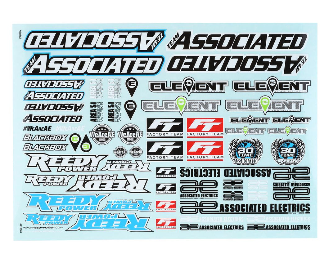Team Associated AE Branding Decal Sheet