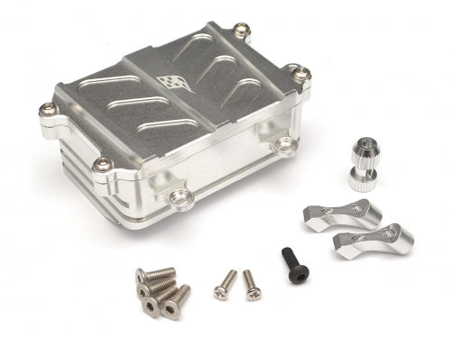 Boom Racing Aluminum Receiver Box - 1 Pc Silver [RECON G6 The Fix Certified] for Axial SCX10