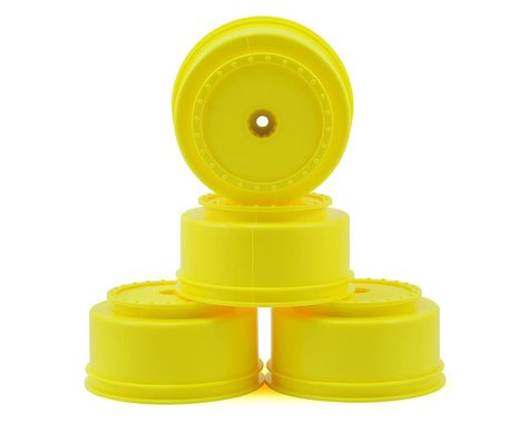 DE Racing 12mm Hex "Borrego" Short Course Wheels w/3mm Offset (Yellow) (4) (SC5M)