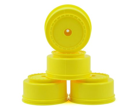 DE Racing 12mm Hex "Borrego" Short Course Wheels (Yellow) (4) (SC6/Slash/Blitz)