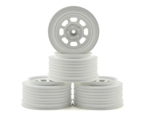 DE Racing Speedway Short Course Wheels (White) (4) (21.5mm Backspace) (Slash Rear) w/12mm Hex