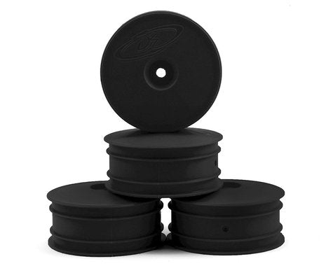 DE Racing Speedline 2.2 4WD Buggy Front Wheel (Black) (4) (B74) w/12mm Hex