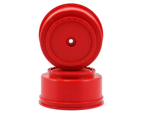 DE Racing 12mm Hex "Borrego" Short Course Wheels (Red) (2) (22SCT/TEN-SCTE)