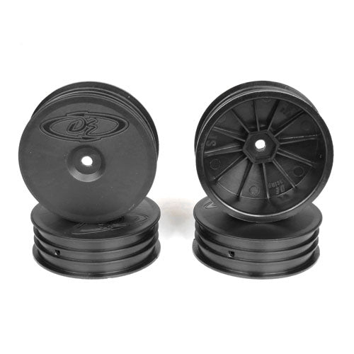 DE Racing Slim Speedline Buggy Wheels, Front, Black, 4pcs