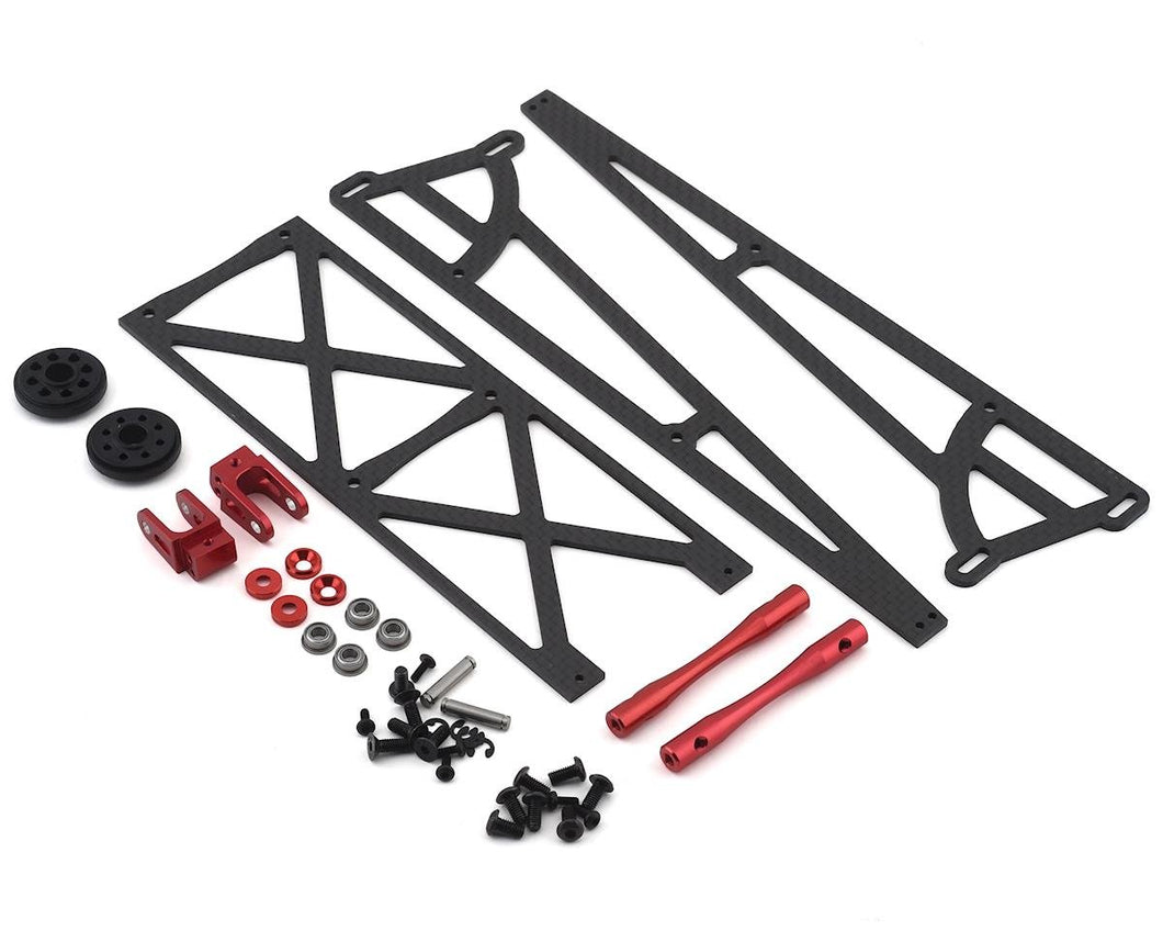 DragRace Concepts Slider Wheelie Bar w/Plastic Wheels (Red) (Mid Motor)