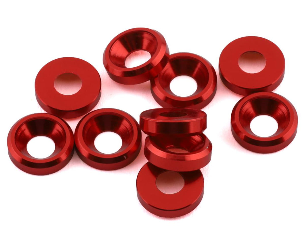 DragRace Concepts 3mm Countersunk Washers (Red) (10)