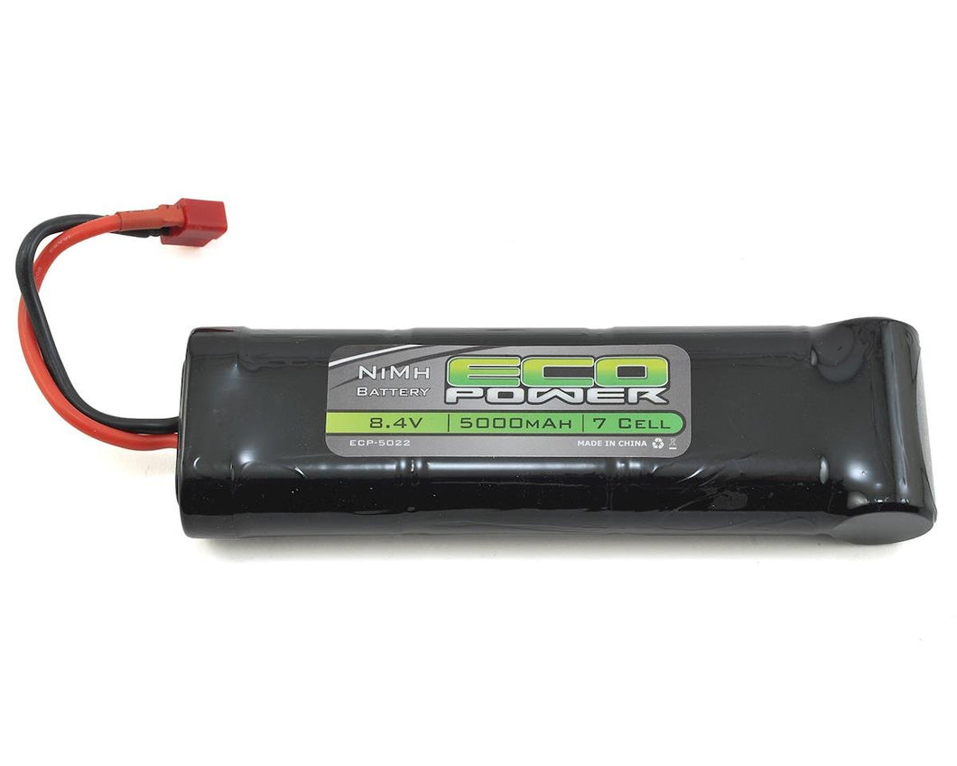 EcoPower 7-Cell NiMH Stick Pack Battery w/T-Style Connector (8.4V/5000mAh)