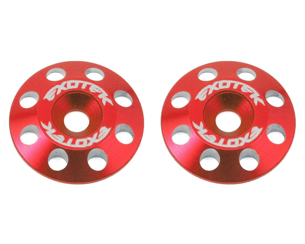 Exotek Flite V2 16mm Aluminum Wing Buttons (2) (Red)