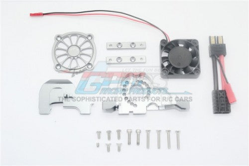 GPM Racing Aluminium Motor Mount+Upper Spur Gear Case Cover W. Cooling Fan