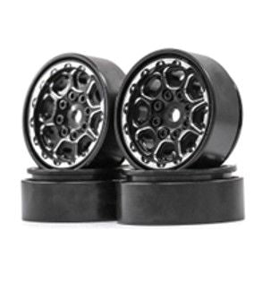 Hobby Details 1.0" CNC Beadlock Wheels, TRX-4M (Black/Black) (4)