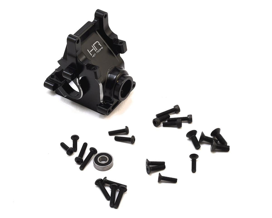 Hot Racing Aluminum Gearbox Case Bulkhead (Black)