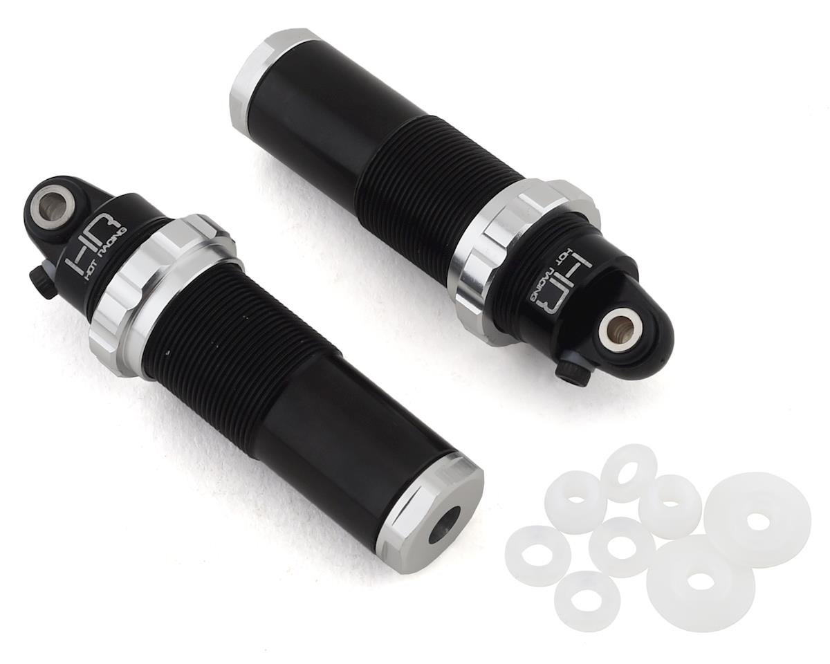 Hot Racing Aluminum Threaded Front Bleeder Shock Bodies (Black) (2)